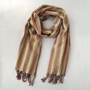 川越唐桟くびまき　淡黄