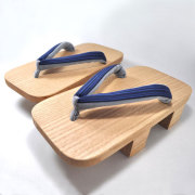 川越唐桟　下駄　大角