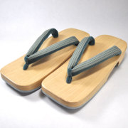 川越唐桟　下駄　右近白木