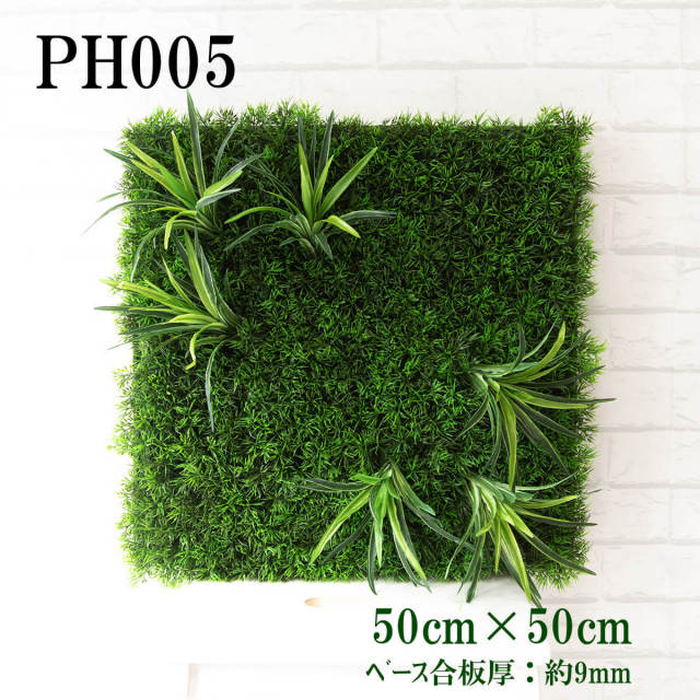 Ph005 造花壁面緑化ボード 施工業者様向け グラスベース コンシナグリーン 50 50 フェイクグリーン 壁面緑化 パネル ウォールグリーン 造花グリーンパネル 人工観葉植物 インテリア 壁掛け ディスプレイ 住宅展示場 アーティフィシャルグリーン