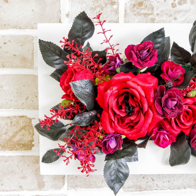 造花壁掛けフラワー フェイクグリーン壁掛け ウォールグリーン