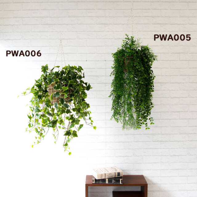 Pwa007 ハンギングポット オランダアイビー 大きめサイズ 壁掛けアレンジメント ハンギングアレンジメント アートグリーン 壁掛けフェイクグリーン ウォールグリーン ウォールデコ おしゃれ インテリア 送料無料 店内装飾 店内緑化 まとめ買い