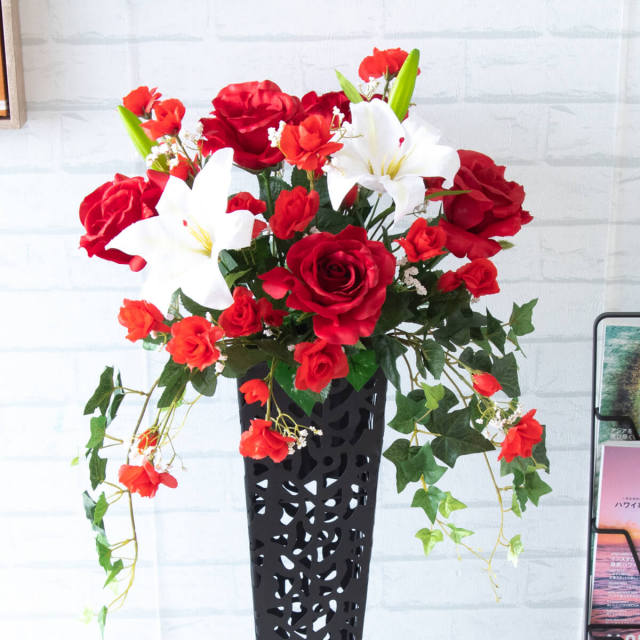 造花 スタンド アレンジ 祝い 開店 開業 H約100cm 移転 装飾 フラワー