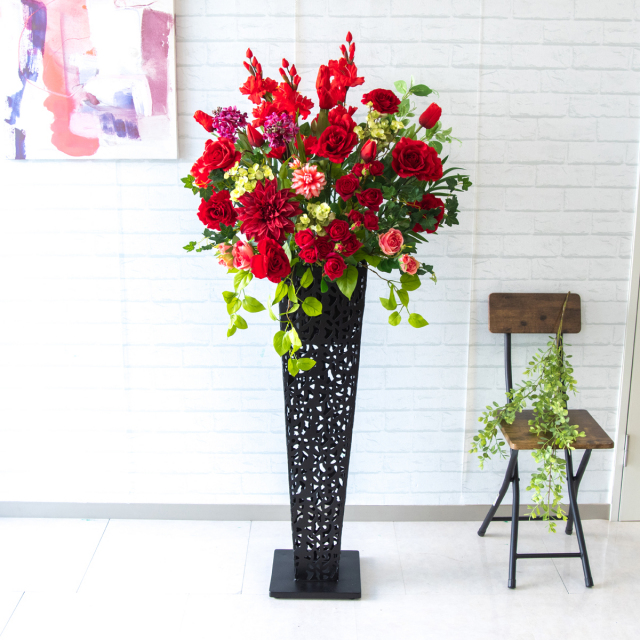 造花 スタンド アレンジ 祝い 開店 開業 H約145cm 移転 装飾 フラワー