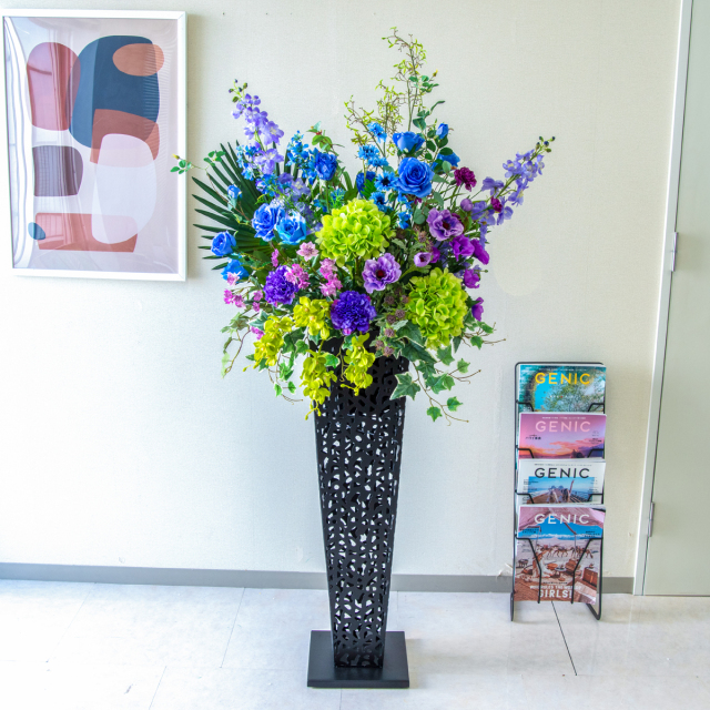 造花 スタンド アレンジ 祝い 開店 開業 H約110cm 移転 装飾