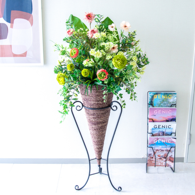 造花 スタンド アレンジ 祝い 開店 開業 H約110cm 移転 装飾 フラワー