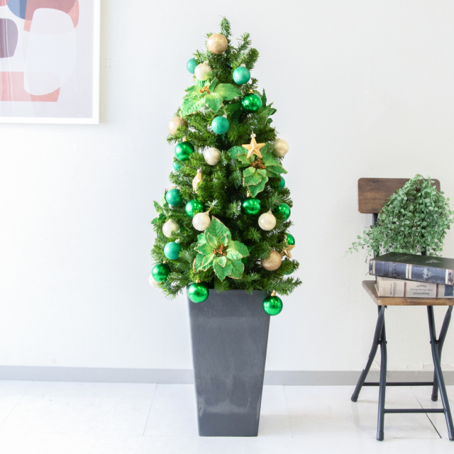 クリスマスツリー 緑色 装飾付き 造花オーナメント付きクリスマスリース Φ約20cm クリスマス装飾