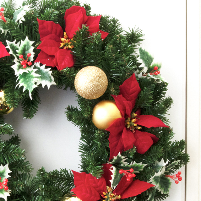 クリスマスツリー フェイクグリーン 赤いリボン