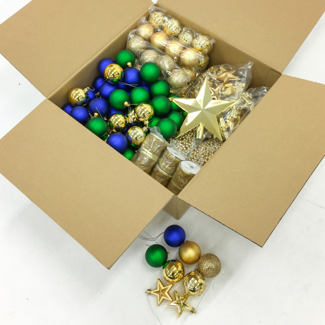 在庫限り商品】大容量 クリスマスツリー用オーナメントボールセット