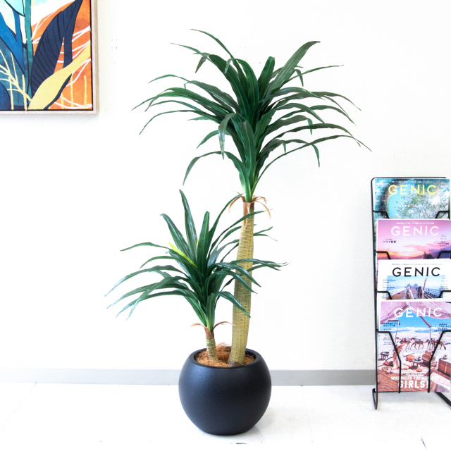 人工 観葉植物 フェイク グリーン ユッカポット H約120cm 店舗 装飾