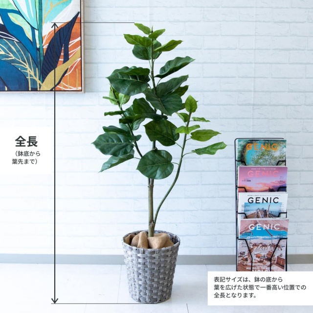 人工 観葉植物 フェイク グリーン ウンベラータ H約120cm 店舗 装飾