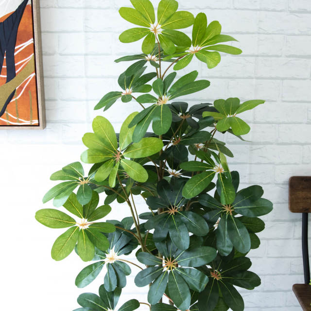 人工 観葉植物 フェイク グリーン シェフレラ H約130cm 店舗 装飾 開店
