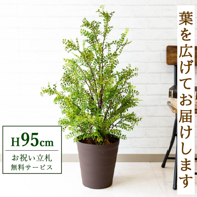 【すぐ飾れる】 フェイクグリーン シルクジャスミン 95cm 鉢付き / 法人・開店祝い 店舗・オフィス装飾 空間演出 立札無料・造花/PG141-B240BR