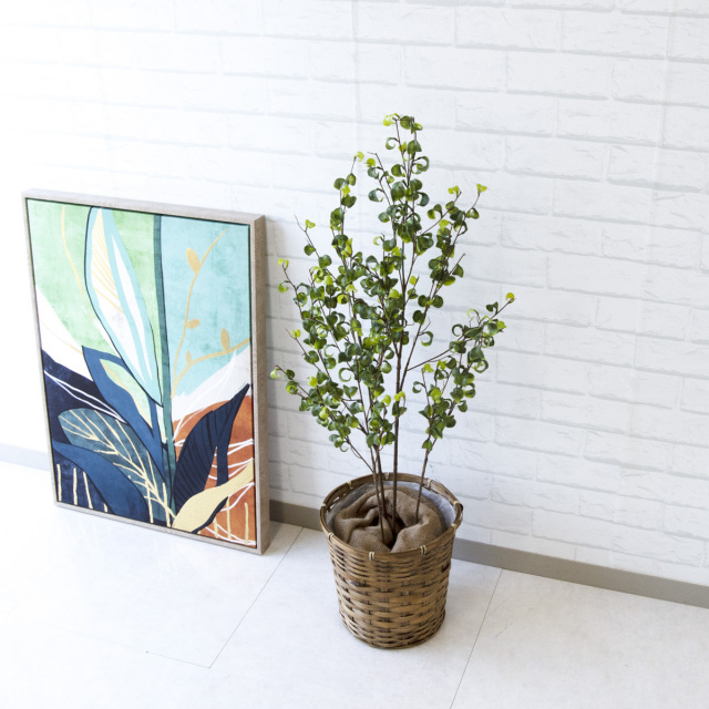人工 観葉植物 フェイク グリーン ベンジャミンバロックポット H約