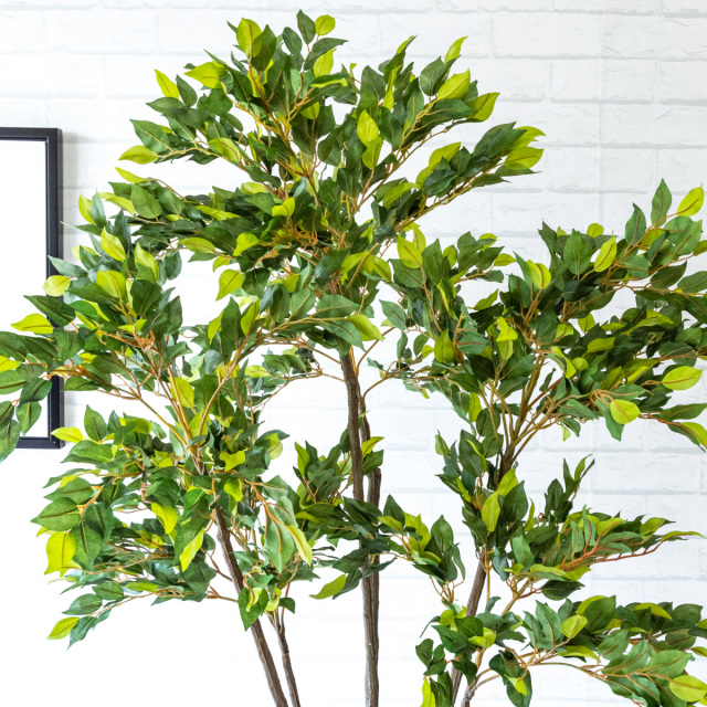 人工 観葉植物 フェイク グリーン 新緑ベンジャミン H約165cm