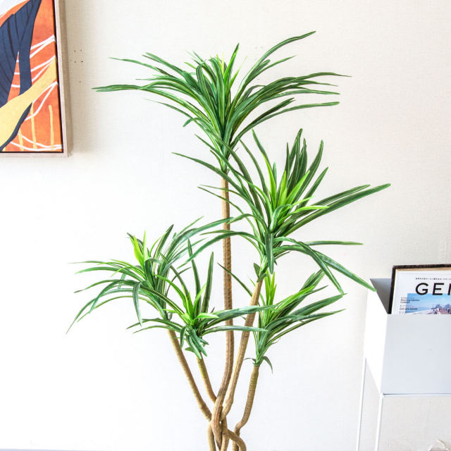 人工 観葉植物 フェイク グリーン ユッカポット H約120cm 店舗 装飾