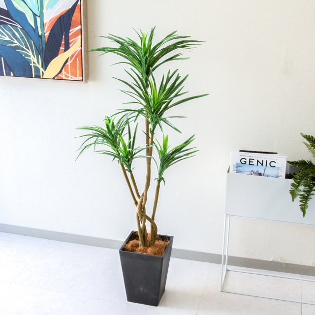 人工 観葉植物 フェイク グリーン ユッカポット H約120cm 店舗 装飾