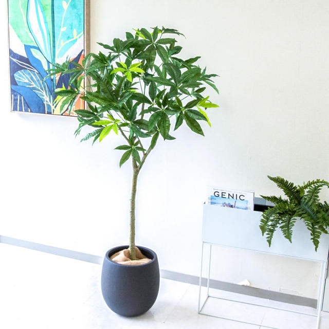 人工 観葉植物 フェイク グリーン パキラ H約145cm 店舗 装飾 開店