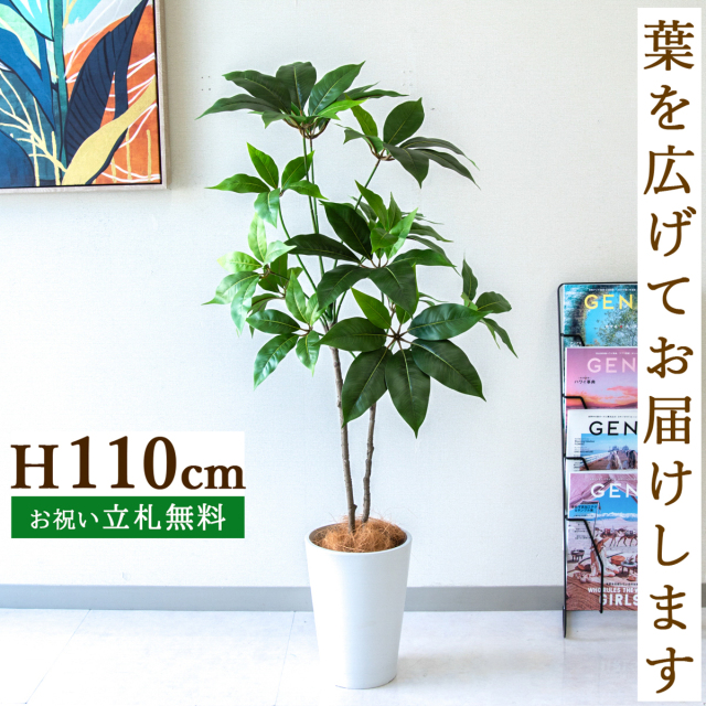 フェイクグリーン ツビタンサス H約110cm  鉢付き / 人工観葉植物 観葉植物 フェイク 造花 店舗 装飾 開店 開業 移転 祝い ギフト プレゼント おしゃれ 住宅展示場 モデルハウス オフィス 立札無料 /PG267-X20WH