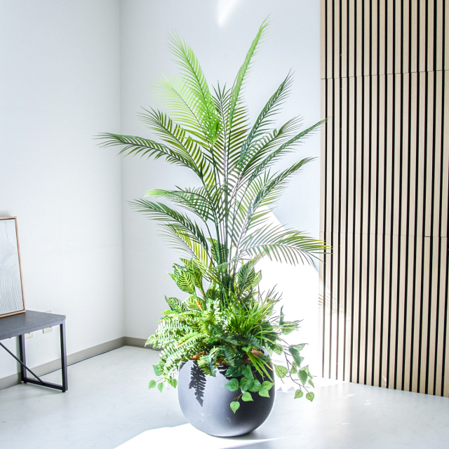 人工 観葉植物 フェイク グリーン パキラ H約145cm 店舗 装飾