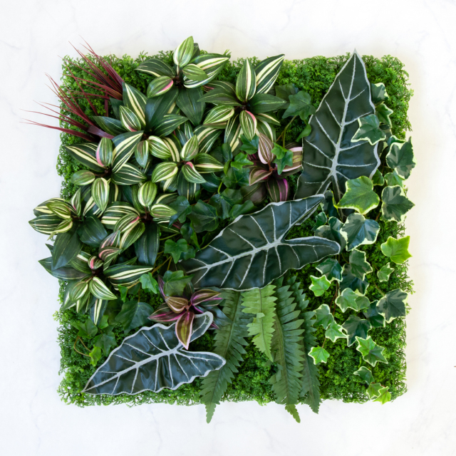 【壁面緑化】ウォールグリーン　インパクトのある　インテリア 壁面緑化ボード ウォール グリーン 壁掛け 造花 フェイク 人工