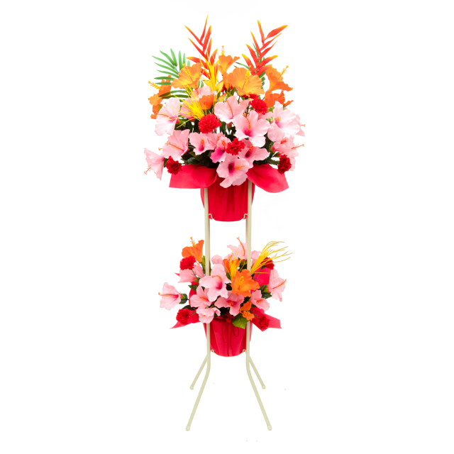 豪華な造花スタンド花 ゴールド器付き 豪華な造花スタンド花 ゴールド器付き