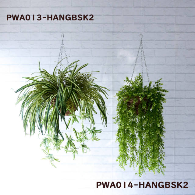 フェイクグリーン ハンギング 吊り下げ バスケット 観葉植物 造花