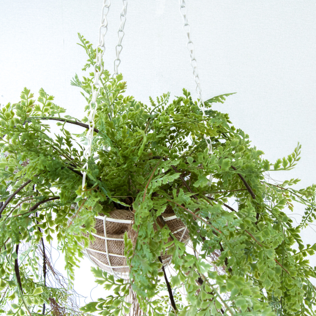 フェイクグリーン ハンギング 吊り下げ バスケット 観葉植物 造花