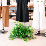 造花プランター インテリアプランター 寄せ植え フェイクグリーン フラワー アレンジメント アートフラワー 店舗装飾 ディスプレイ 商業施設 住宅展示場 モデルハウス ショールーム/PFE003-BOTBK 造花インテリアプランター(ポトス・メイデンヘアー・etc)