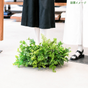 造花プランター インテリアプランター 寄せ植え フェイクグリーン フラワー アレンジメント アートフラワー 店舗装飾 ディスプレイ 商業施設 住宅展示場 モデルハウス ショールーム/PFE009-BOTBK 造花インテリアプランター(アイビー・バジル・etc)
