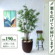 【すぐ飾れる】 フェイクグリーン 黒竹 H約190cm 大型 鉢付き / 法人・開店祝い 店舗・オフィス装飾 空間演出 立札無料・造花/PG229-FRA44DB