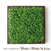 壁掛けアレンジ 造花 ウォールグリーン フェイクグリーン フレーム 壁面緑化 ウォールデコ 壁面 アレンジ ディスプレイ インテリア おしゃれ 店舗装飾【PW315-ORI-30x30-BR 壁掛けウッドフレームフェイクグリーンアレンジ】