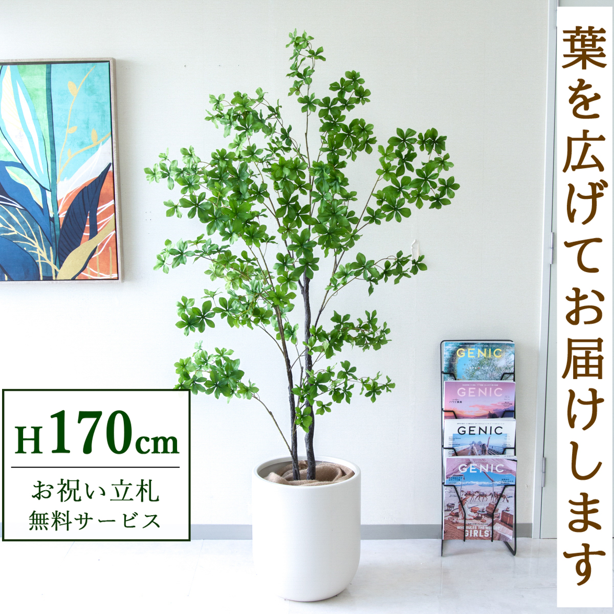 【すぐ飾れる】 フェイクグリーン ドウダンツツジ 170cm 大型 鉢付き / 法人・開店祝い 店舗・オフィス装飾 空間演出 立札無料・造花/PG158-CHC33IV
