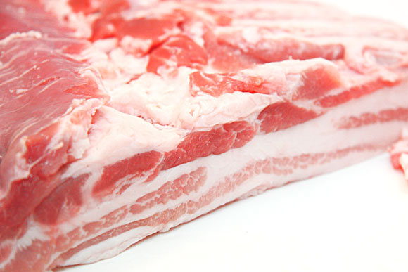 十勝野ポーク　バラ肉　170円/g　