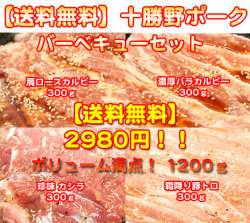 十勝野ポーク　バーベキュー・焼肉　セット　約1.4ｋｇ