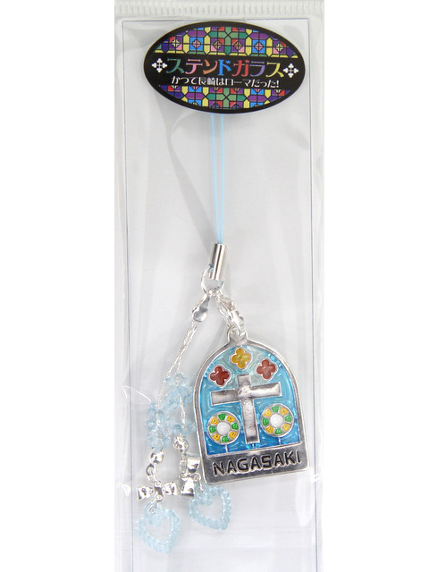 ステンドガラス【青】クロス（かつて長崎はローマだった！）