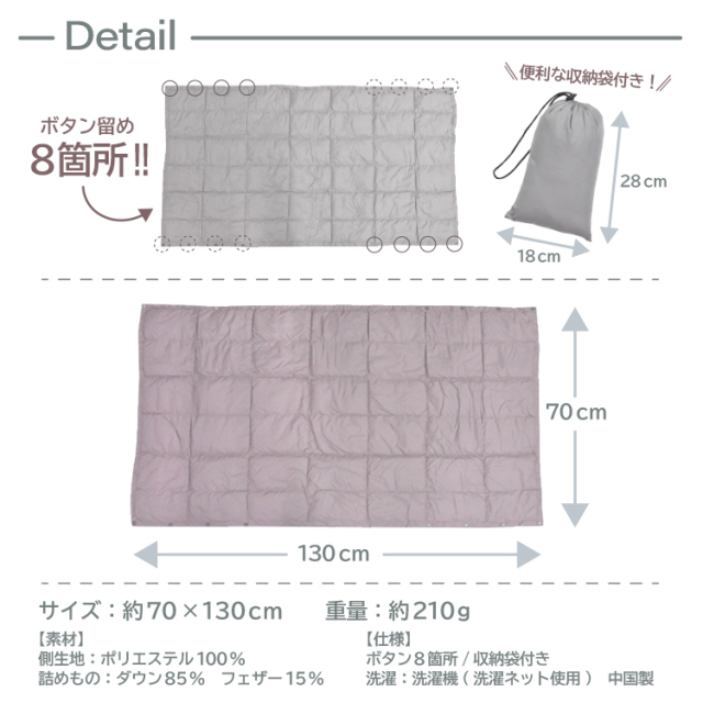 東北ハッピー農園』羽毛かるふわマルチケット『Item No.8』