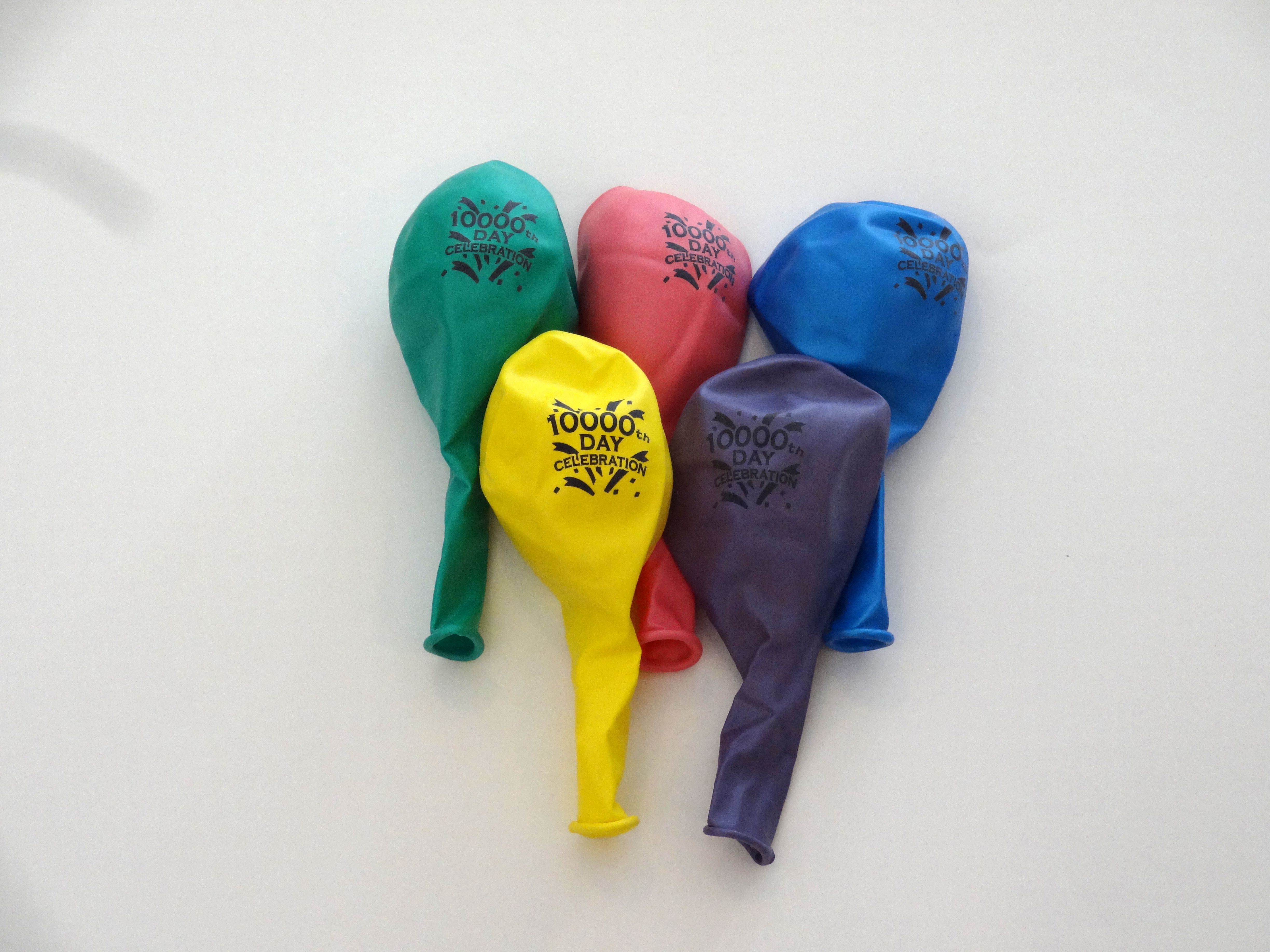 ラバーバルーン　５カラーセット（スティック付）