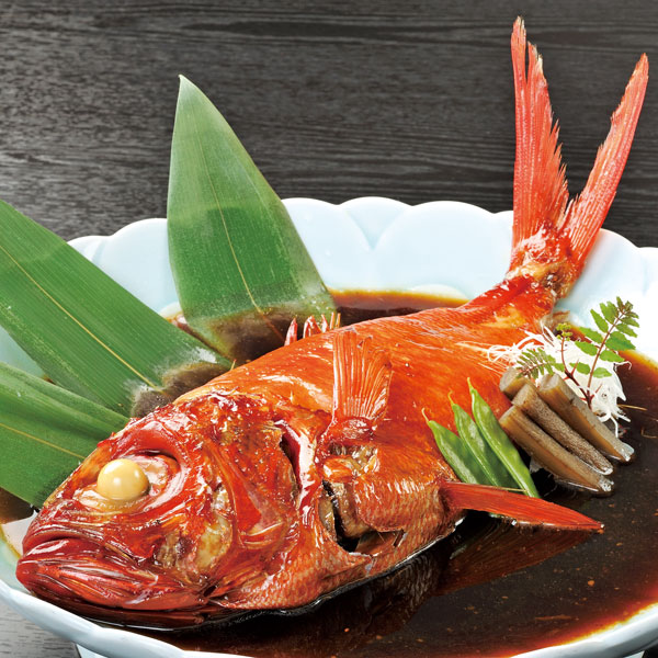 金目鯛姿煮（お頭付） 特大 祝い魚 伊豆近海産 水揚げ時約1kg 体長約40cm 調理済 ギフト