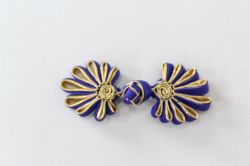 チャイナボタン菊花紺