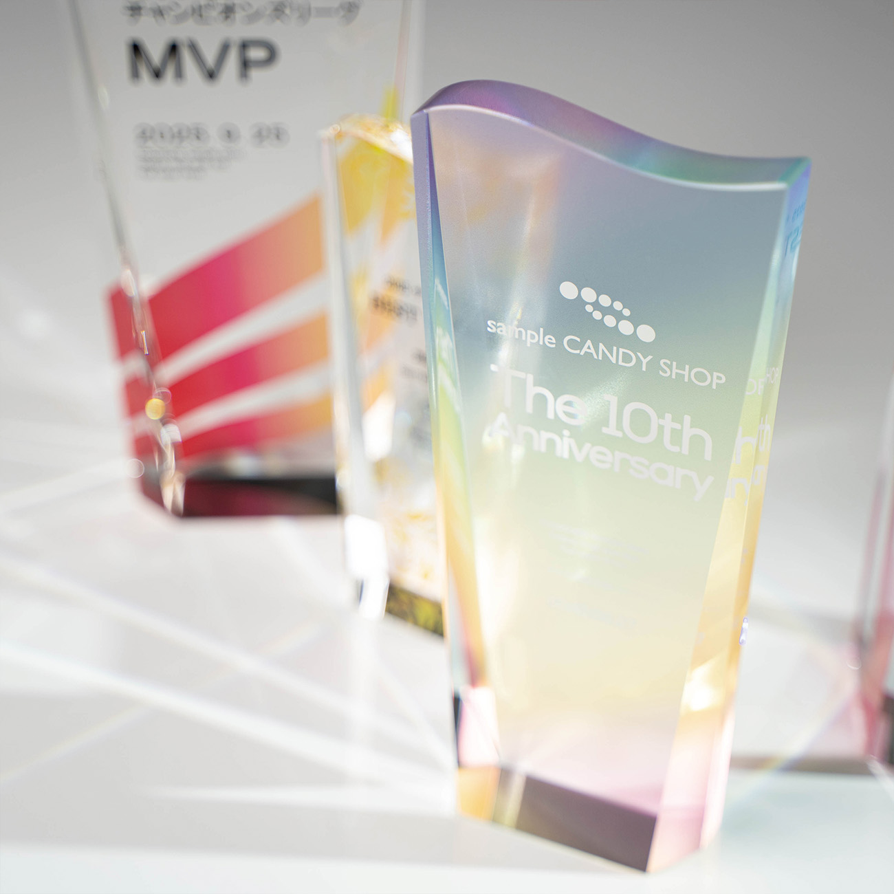 クリスタルトロフィー フルカラー印刷《XC-C-0192_Cサイズ》(高さ