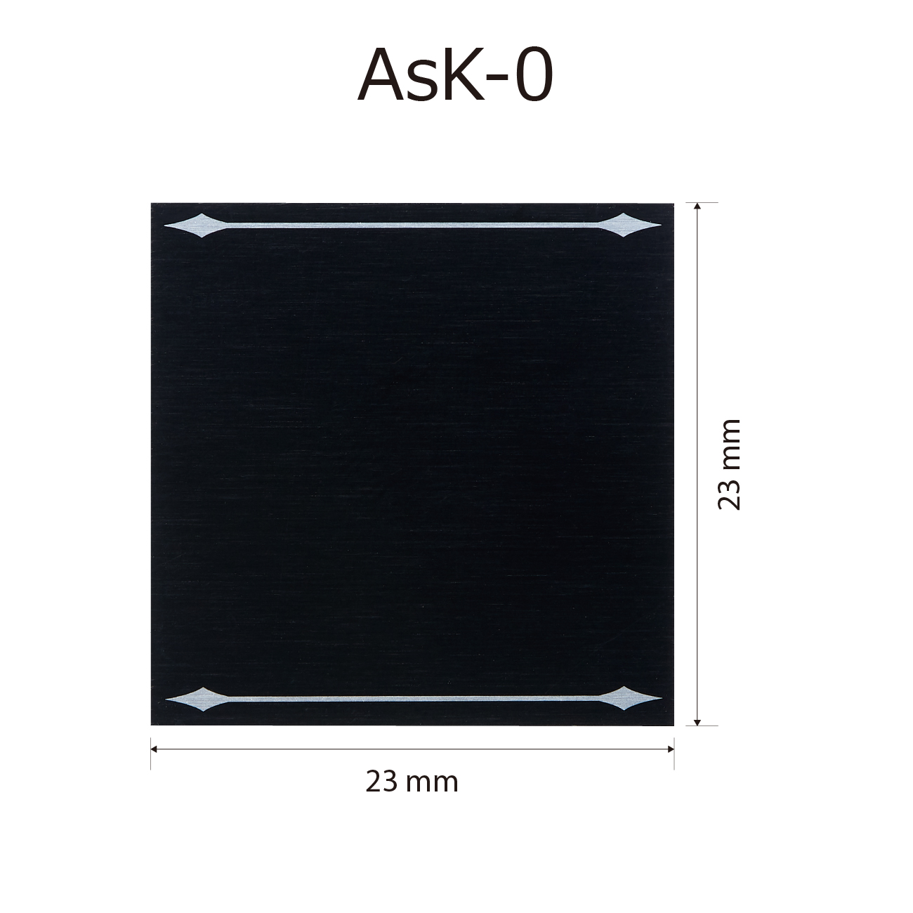 プレート単品【As-K-0】高さ：2.3cm　幅：2.3cm《営業日13時までのご注文で翌営業日出荷》　[K-0]〈L〉