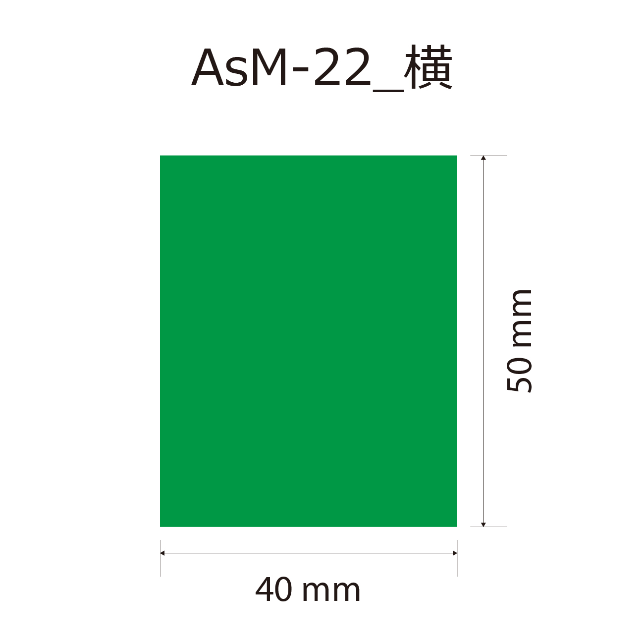 プレート単品【As-M-22-横】高さ：5.0cm　幅：4.0cm《営業日13時までのご注文で翌営業日出荷》　[M-22_横]〈L〉