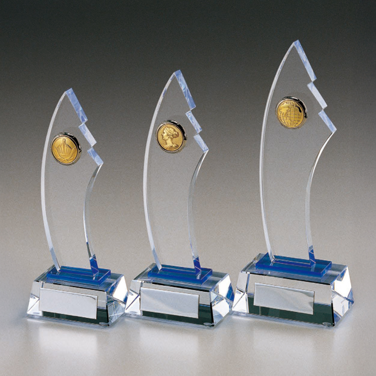 クリスタルトロフィー 3種類から選べる プレート仕様 CMV-383 Cサイズ