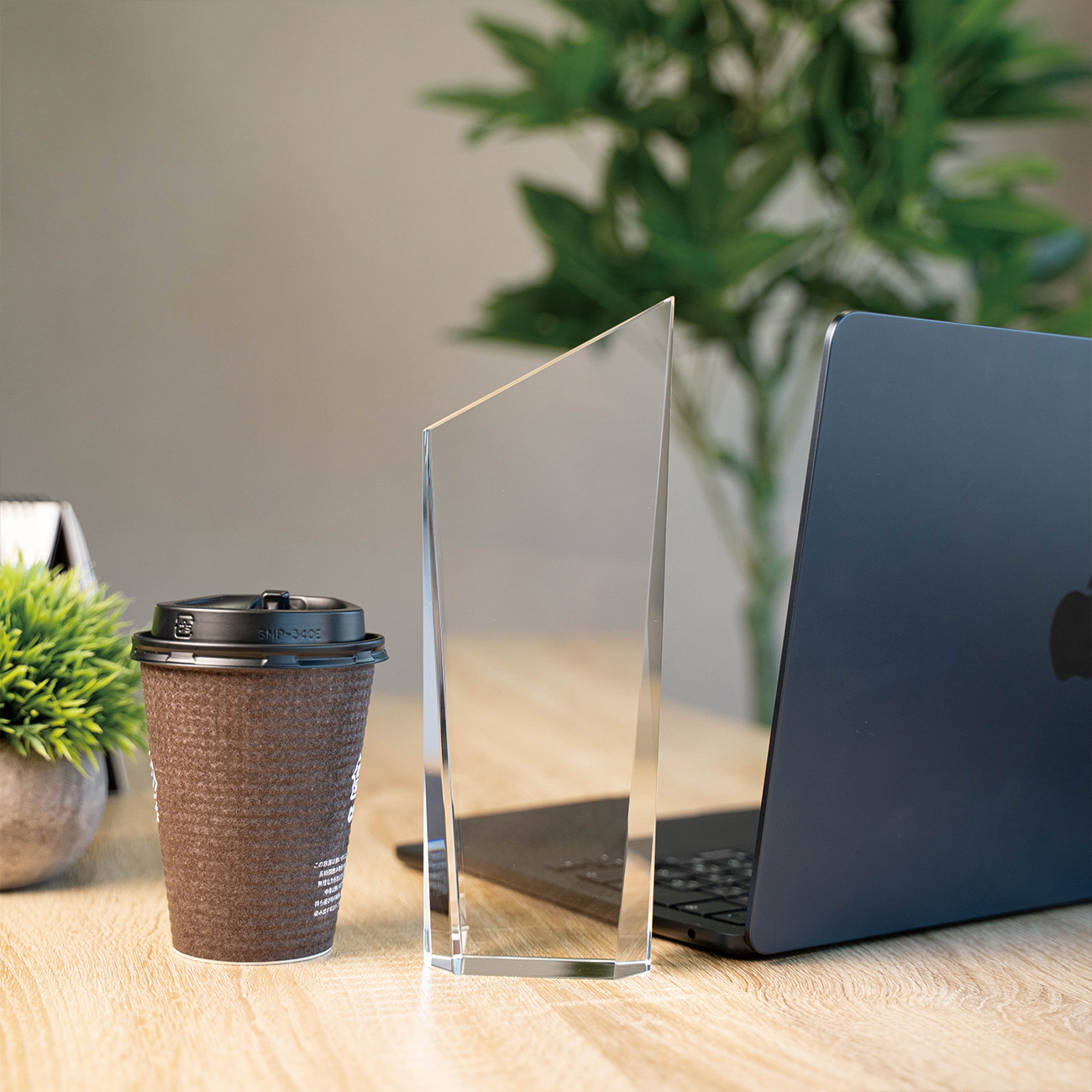 クリスタルトロフィー 内部レーザー彫刻《XC-L-0193_Aサイズ》(高さ