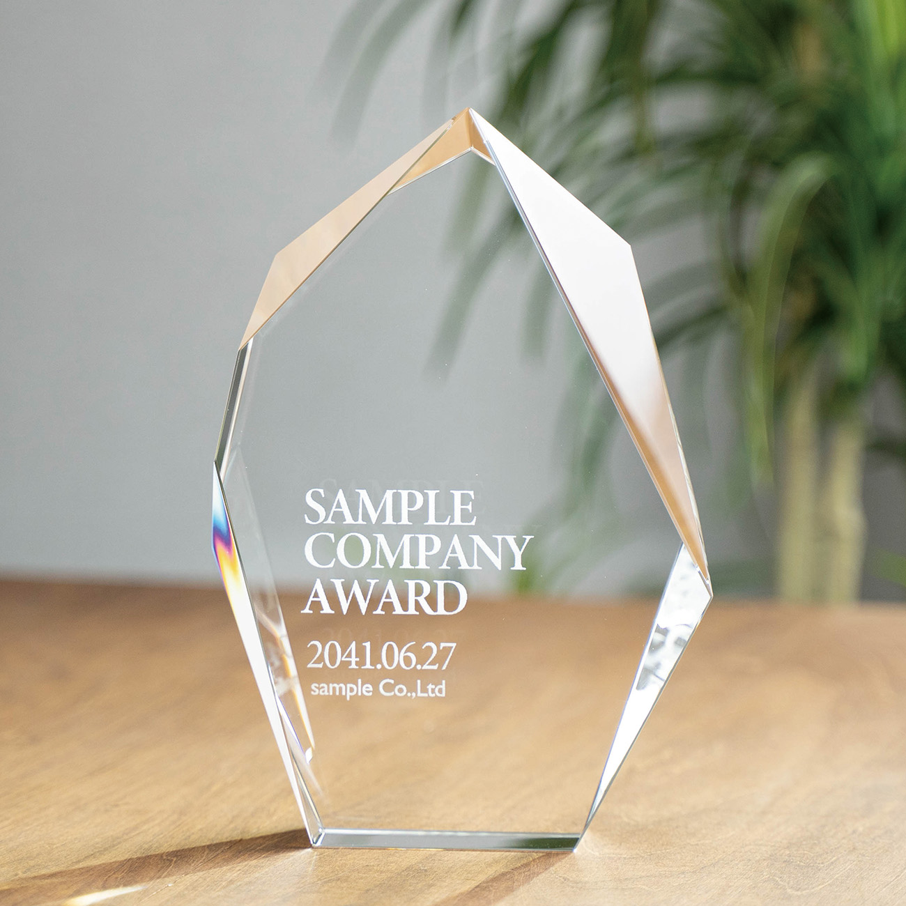 クリスタルトロフィー 内部レーザー彫刻《XC-L-0110》(高さ