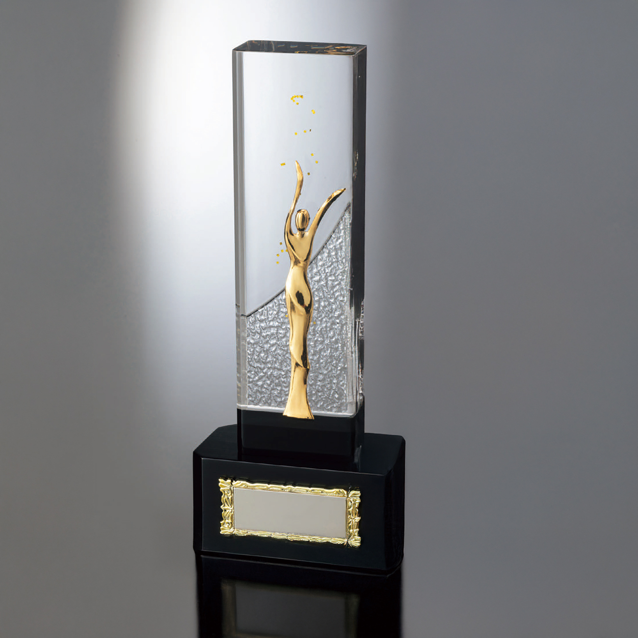 アクリル製トロフィー　型打女神・本金箔封入【M-AT.3902_Dサイズ】高さ：19.0cm《営業日13時までのご注文で翌々営業日出荷》　[K8]〈E〉