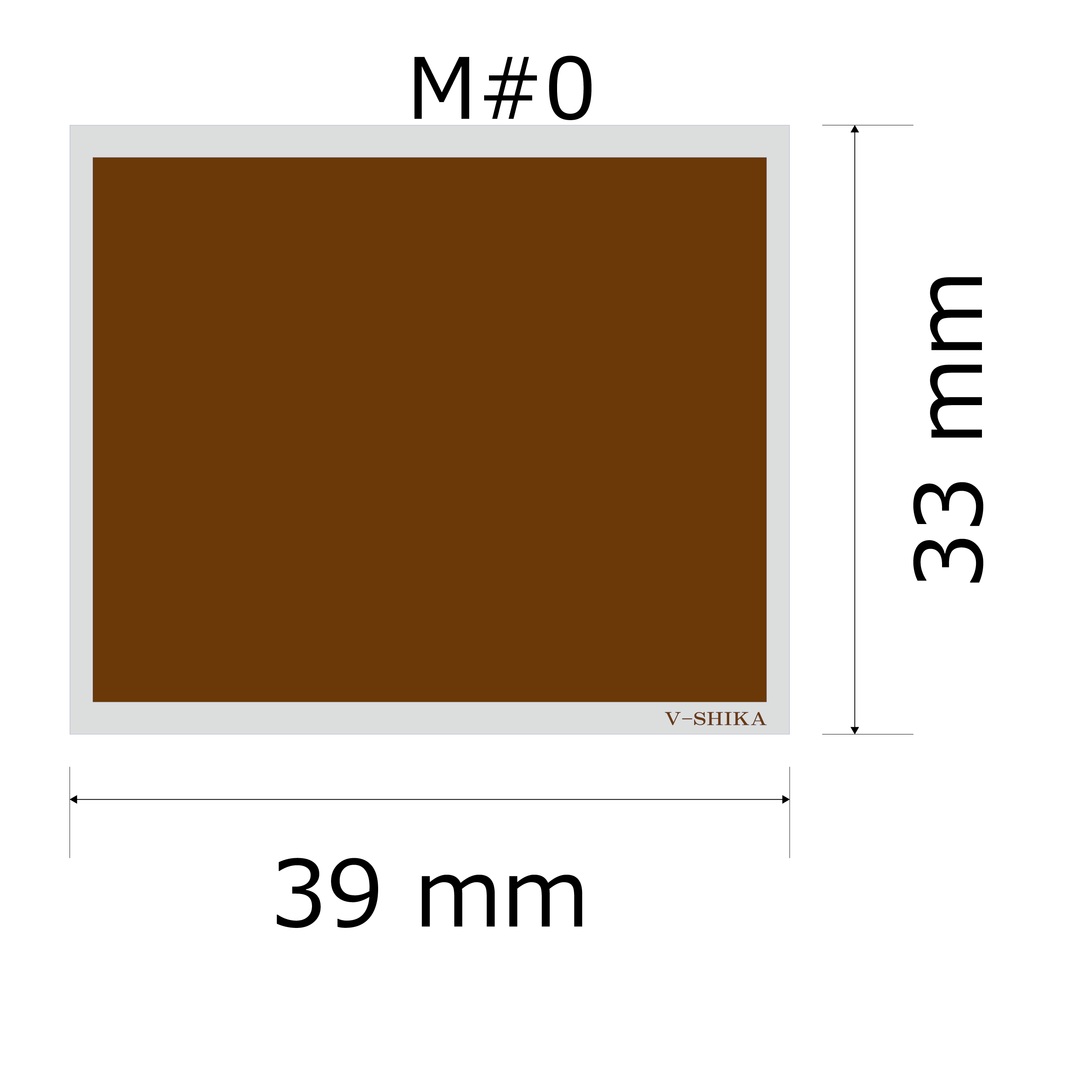 プレート単品【M-#0】高さ：3.3cm　幅：3.9cm《営業日13時までのご注文で翌々営業日出荷》　[#0]〈L〉