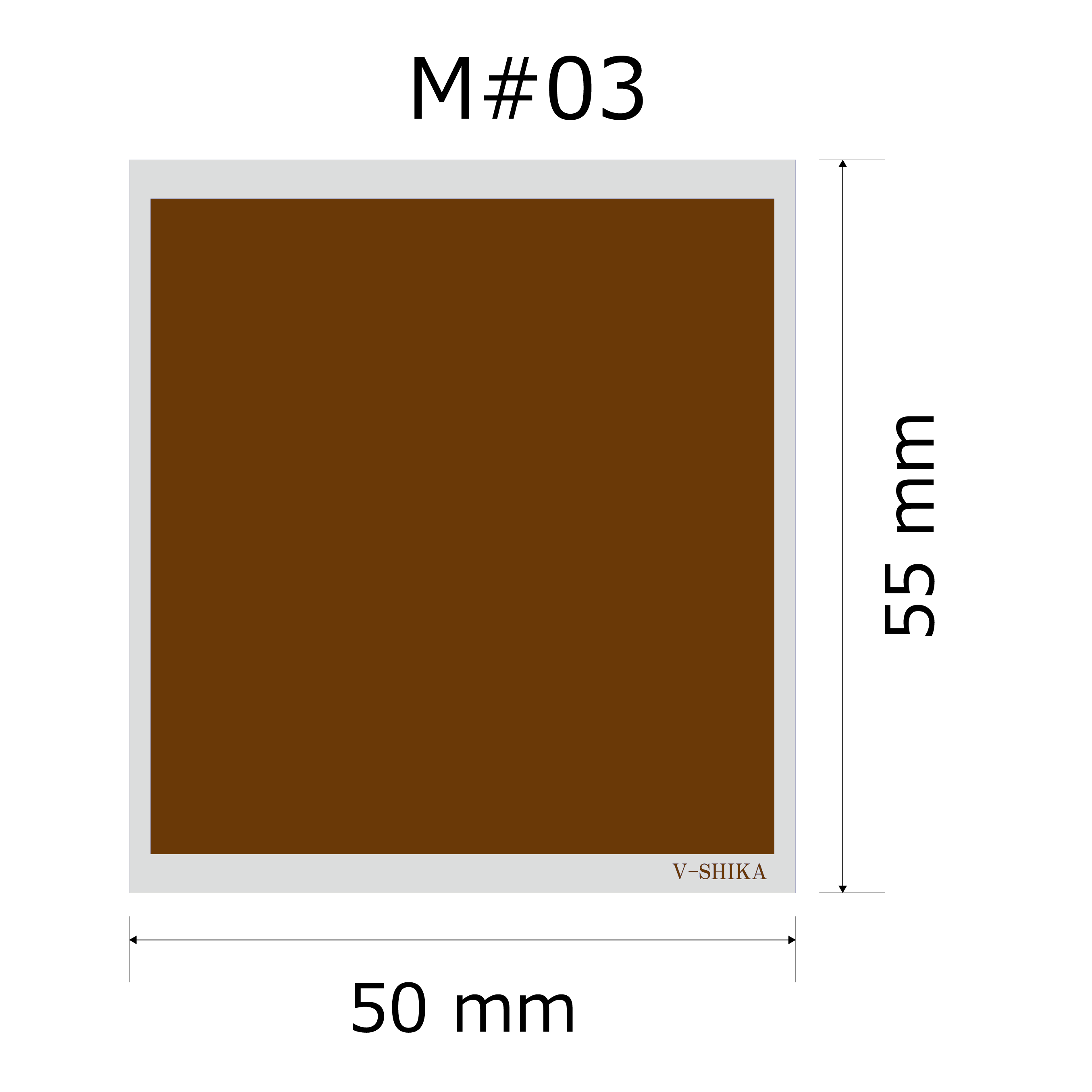 プレート単品【M-#03】高さ：5.5cm　幅：5.0cm《営業日13時までのご注文で翌々営業日出荷》　[#03]〈L〉