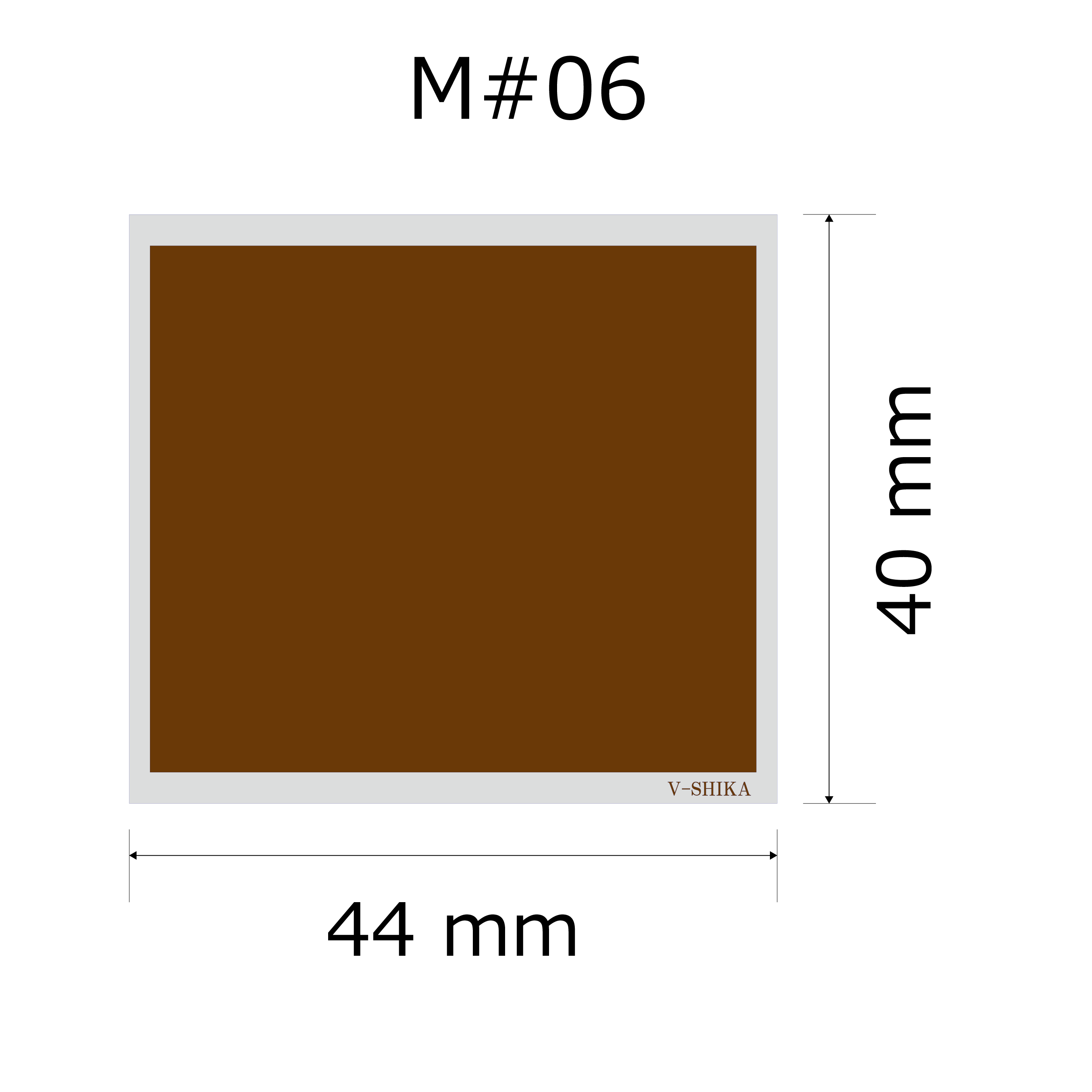 プレート単品【M-#06】高さ：4.0cm　幅：4.4cm《営業日13時までのご注文で翌々営業日出荷》　[#06]〈L〉